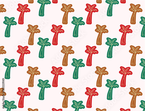 seamless pattern with palms