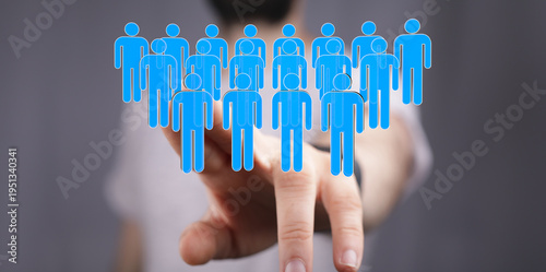 Concept image of a hand tou...