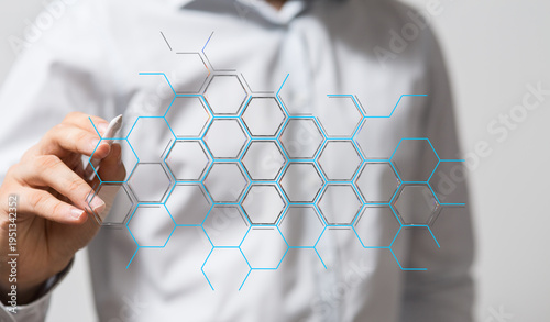 Close-up of a hand drawing ...