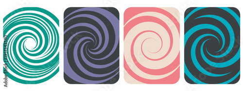 Swirl groovy psychedelic spiral pattern, vector twirl vortex background, abstract retro optical illusion texture, Halloween background graphic design