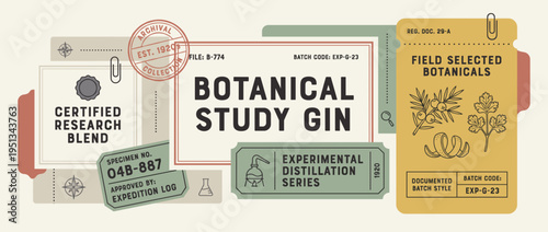 Botanical study gin with research blend and distillation details from a college in India