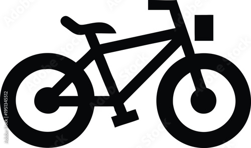Black bicycle on white background bike symbol transportation