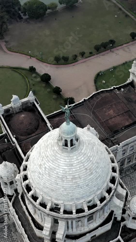 Vertical Aerial Shot of Victoria Memorial Kolkata India