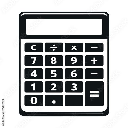Calculator showing numbers and basic arithmetic symbols for financial planning, budgeting, and solving mathematical problems