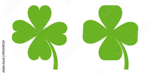 Clover leaf illustration in flat style. Clover leaf vector design symbolizes trust, hope, love, and good luck.	
