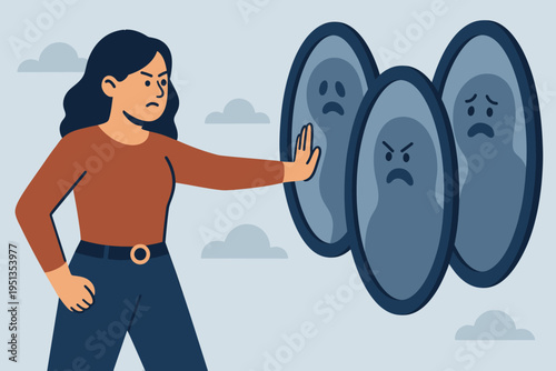 Woman Saying No to Assert Personal Boundaries