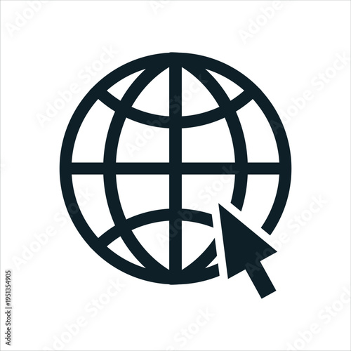 Visit website vectot icon. Go to our website sign. Web access symbol. Online www website icon. Click on website.