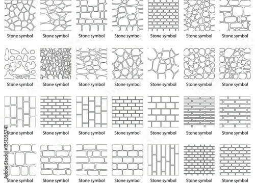 Landscape Architecture CAD Texture Pack Stone Wall Brick and Hatch Pattern Set