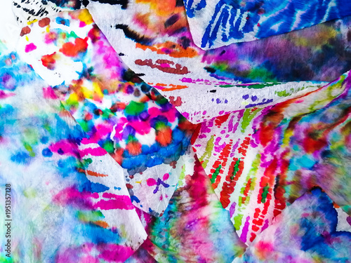 Vintage Dirty Vintage Design. Tie Die Fabric.