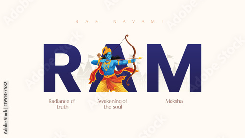 Happy Ram Navami festival of India Social Media Post