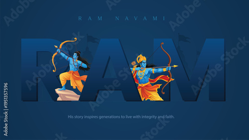 Happy Ram Navami festival of India Social Media Post