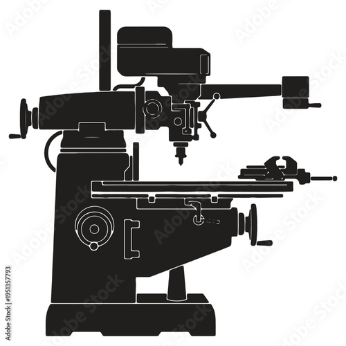 Precision measuring instrument equipment device machine tool isolated on transparent background
