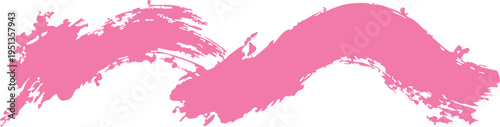 Pink brush strokes on white background for artistic design and decoration purposes easily