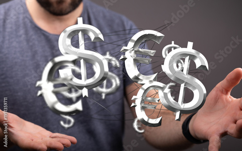 Abstract image of dollar an...