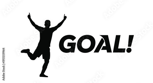 Celebrating victory a jumping athlete with raised arms a bold silhouette