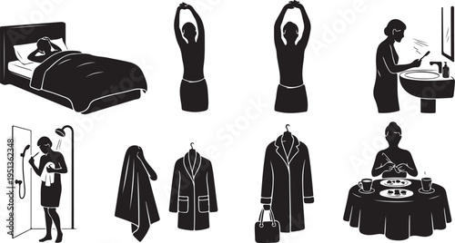 Woman Getting Ready for a Night Out Alone Silhouette