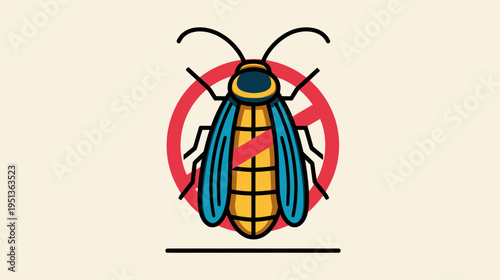 Cockroach Pest Control Sign Illustration