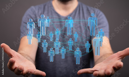Concept of teamwork, global...