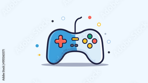 Colorful Joystick Icon for Gaming and Entertainment