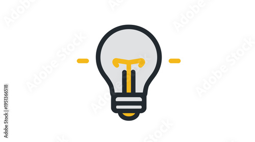 Minimalist Lightbulb Icon of Innovation