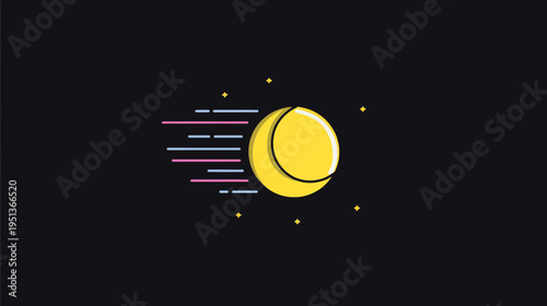 Minimalist Moon and Stars Icon