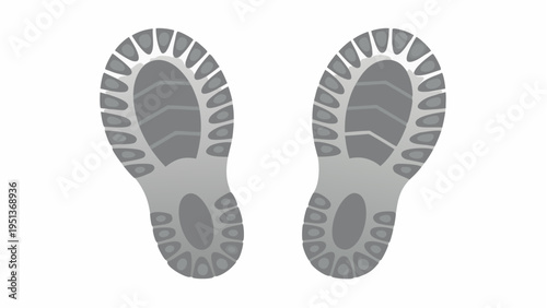 Gray shoe footprints pattern background with repeating foot soles abstract design for creative projects and commercial use