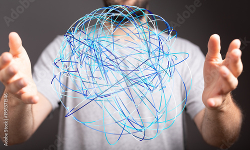 Image of a man holding a di...