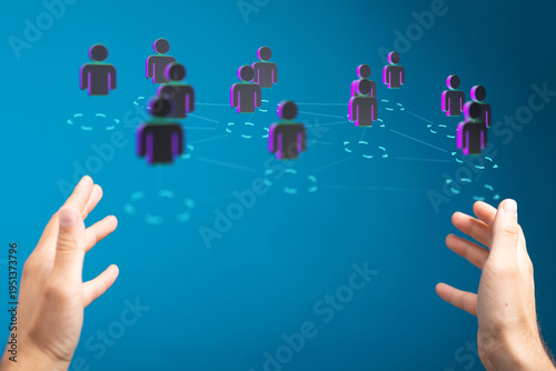 Abstract network of connect...