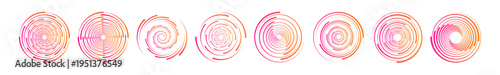 Fotografie Round halftone dot circle with clean gradient shading vector