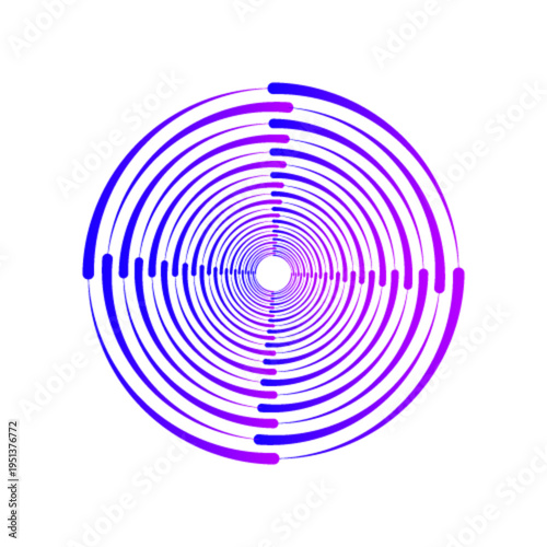 Fotografie Round halftone dot patterns with smooth gradient flow vector