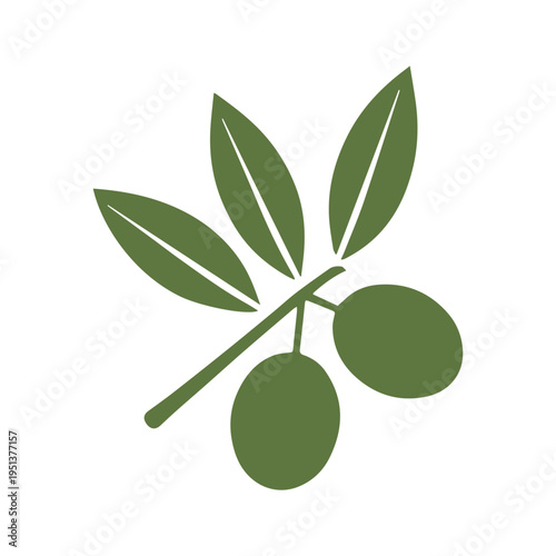 Natural cosmetic olive product logo
