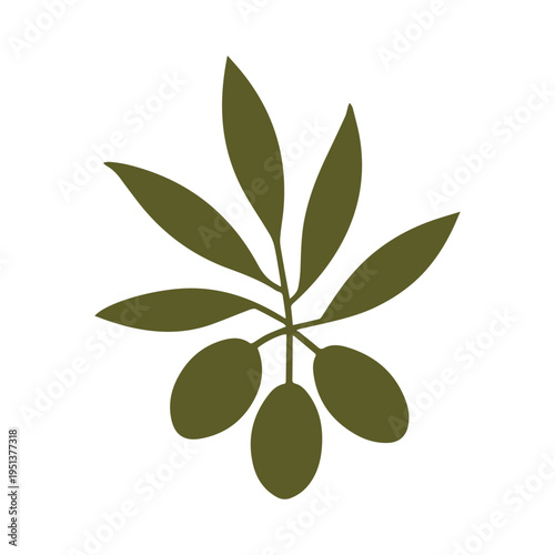 Organic vegan olive food logo
