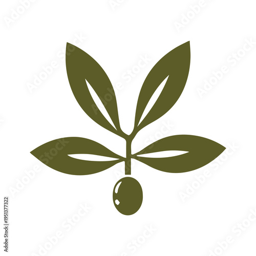 Eco green leaf olive logo