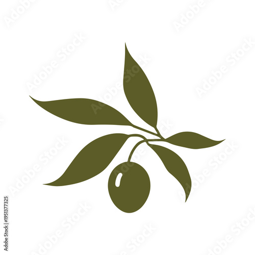 Organic farm badge olive logo