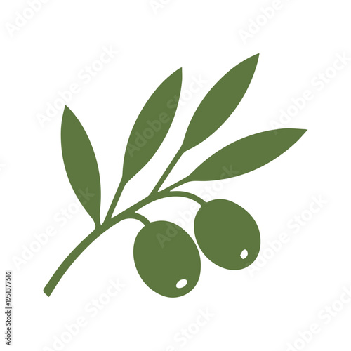 Traditional Italian olive farm logo