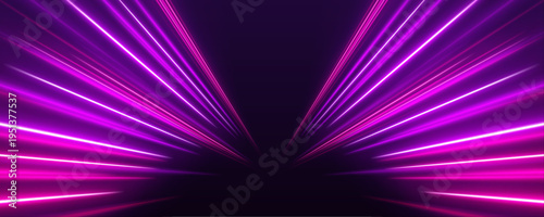 Multicolor neon speed track with glowing gradient and dynamic motion streaks vector