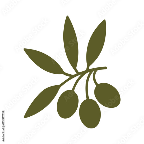 Olive leaf eco product logo