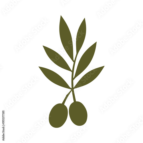 Natural cosmetic olive product logo
