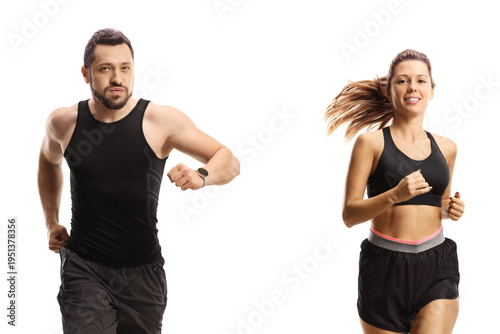 Couple running together