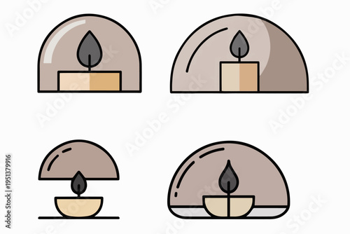 glass dome covering candle