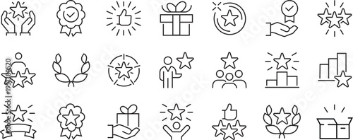 support donation or friendly handshake. Thin vector icons set perfect for web app infographic business social projects.