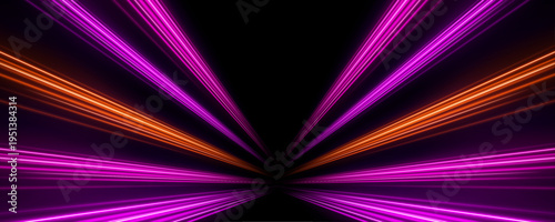 Dynamic speed trail with rainbow glow, smooth curves and fast luminous motion vector