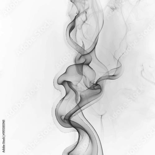 Soft swirling smoke drifts upward forming delicate flowing shapes on transparent background. The motion is smooth and ethereal. Perfect for creative overlays or visuals. PNG