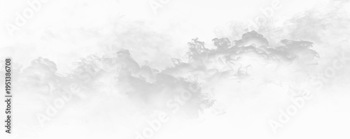 White smoke wisps drift gracefully upward forming smooth abstract patterns. The effect is ethereal and delicate. Perfect for creative projects. PNG