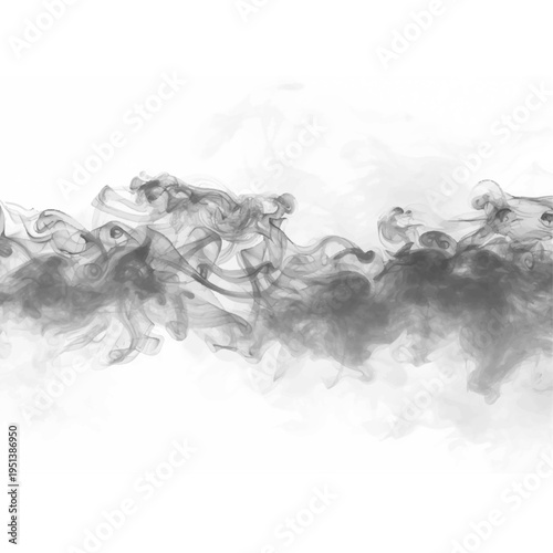 Delicate steam rises from below forming soft curling lines on transparent background. The movement feels warm and natural. Ideal for food or drink visuals. PNG