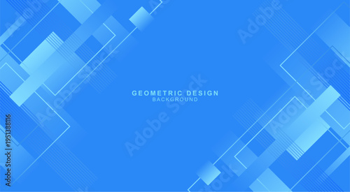 斜線と四角形を組み合わせた青色の抽象的な背景素材