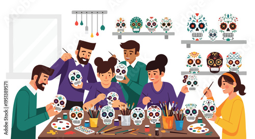 Flat vector illustration cartoon