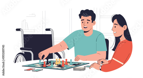 Flat vector illustration cartoon