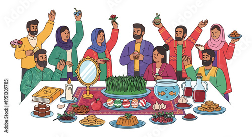 Flat vector illustration cartoon