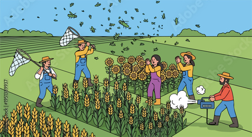 Flat vector illustration cartoon